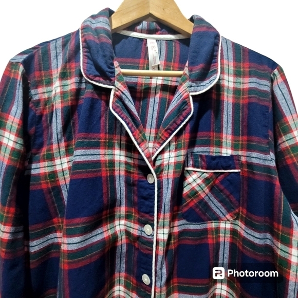 XXL Plaid 100% Cotton Pajama Set Top and Pants Loungewear Comfy - Picture 2 of 7